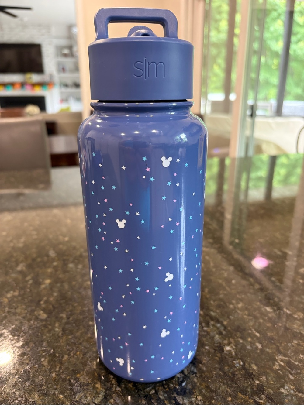 Simple Modern Water Bottle - Blue Starry Disney Design